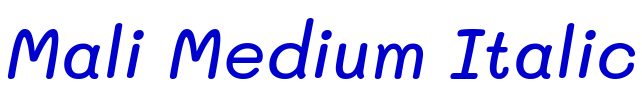Mali Medium Italic fuente